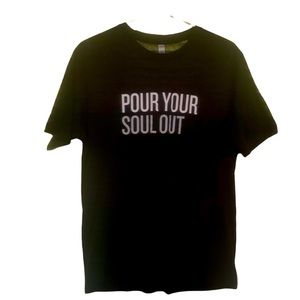 “Pour your soul out” New Amsterdam vodka graphic T-shirt double-sided